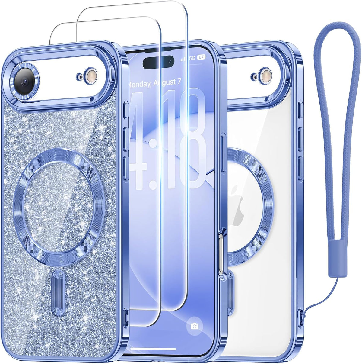 Meifigno for iPhone Air Case 6.5" with 2X Screen Protectors, Ultramarine