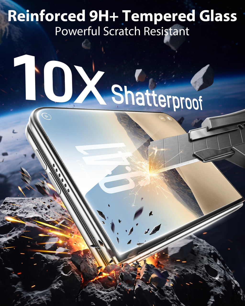 Mkeke Screen Protector for iPhone 17 Pro, 3 Pack 9H+ Tempered Glass