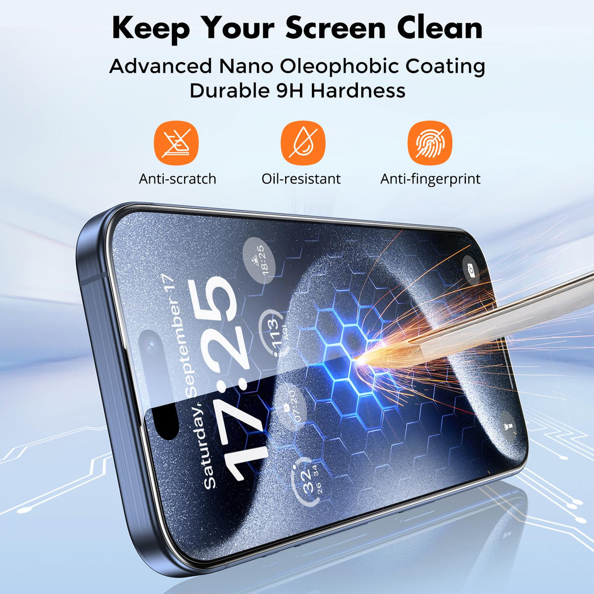 UNBREAKcable 3-Pack Screen Protector for iPhone 16 Pro Max, Full Coverage