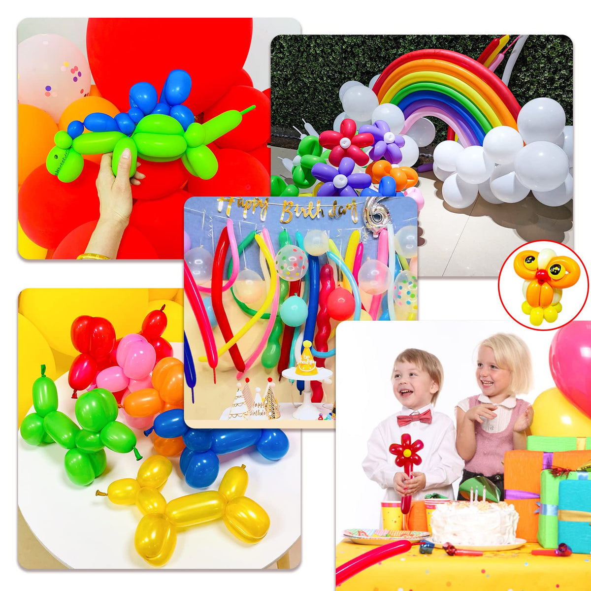 100Pcs clear 260 Balloons Clear Long Skinny Latex Balloon for Animal Ballons, Premium Quality Balloons for Beginners Baloons Making Kid's Carnivals Party Decoartion