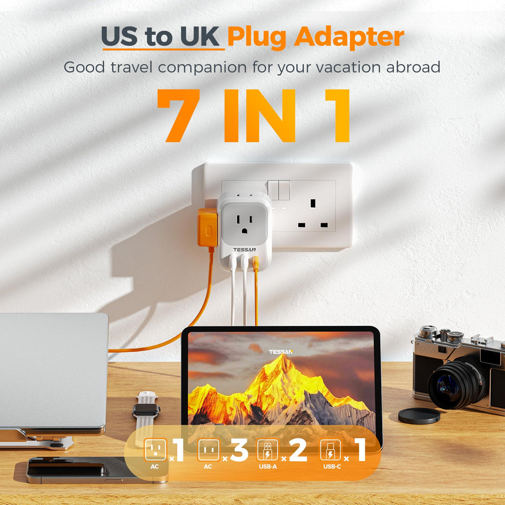 TESSAN European Travel Plug Adapter 2 Pack, Type C Plug