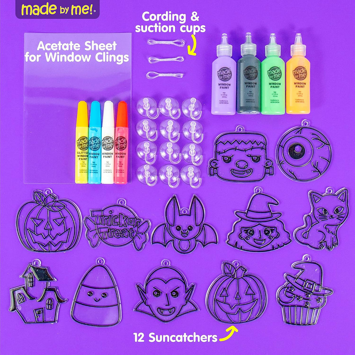 Made By Me Create Your Own Window Art Kit, Halloween Suncatchers
