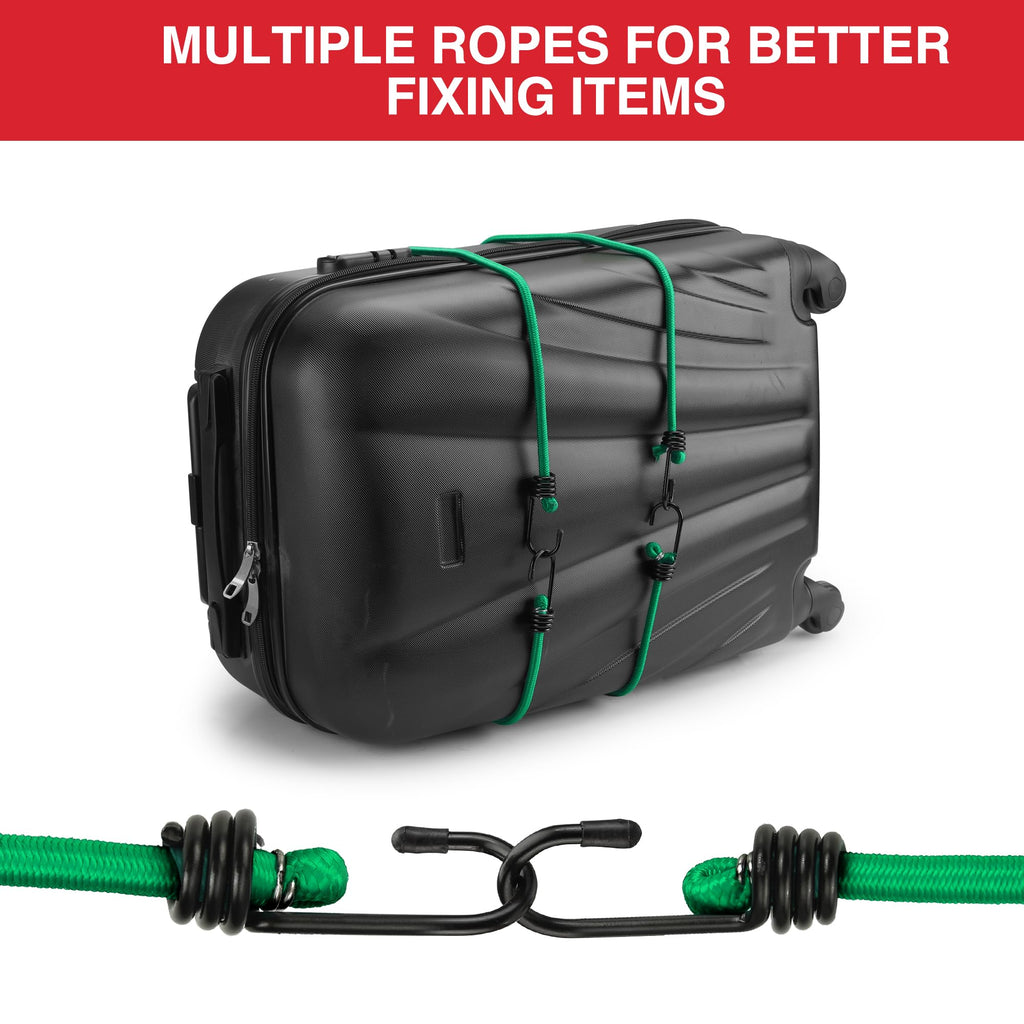 WORKPRO 24" Bungee Cords with Hooks, 4 Pack Heavy Duty Outdoor Bungee Strap