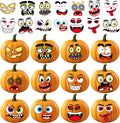 OHOME Halloween Party Favors - 36 Pack DIY Pumpkin Face Stickers for Kids - Halloween Games Toys Gifts Crafts Treats Accessories - Trick-or-Treat Pumpkin Decorations Activities Party Supplies