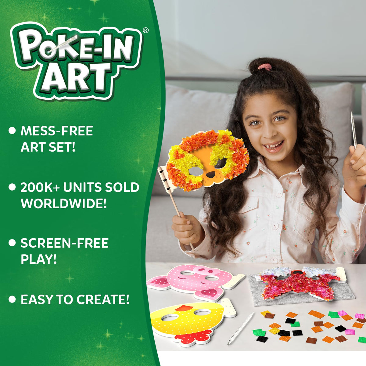 Skillmatics Poke-in Art – Disney Princesses, Wood Craft Kit, Gift for Kids