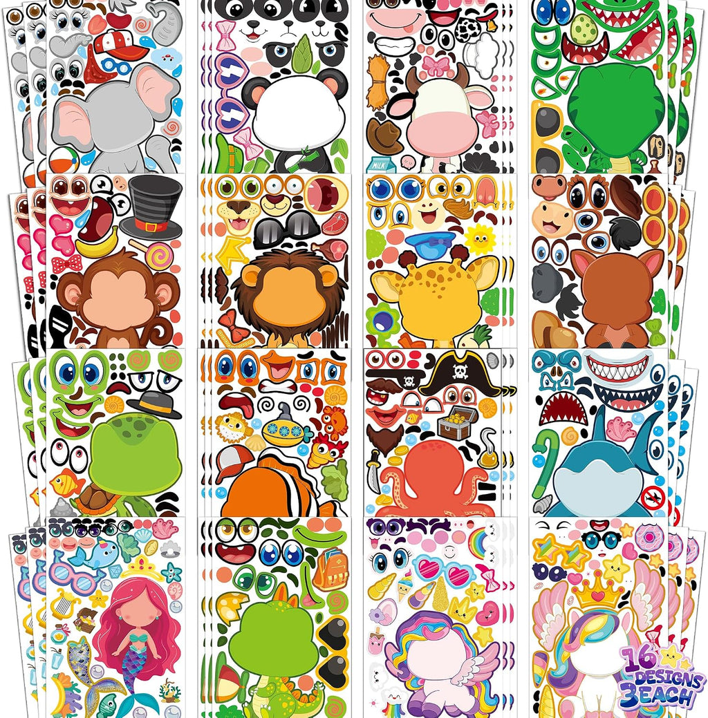 Stickers for Kids Toddler Party Favors Crafts - 48 Sheets