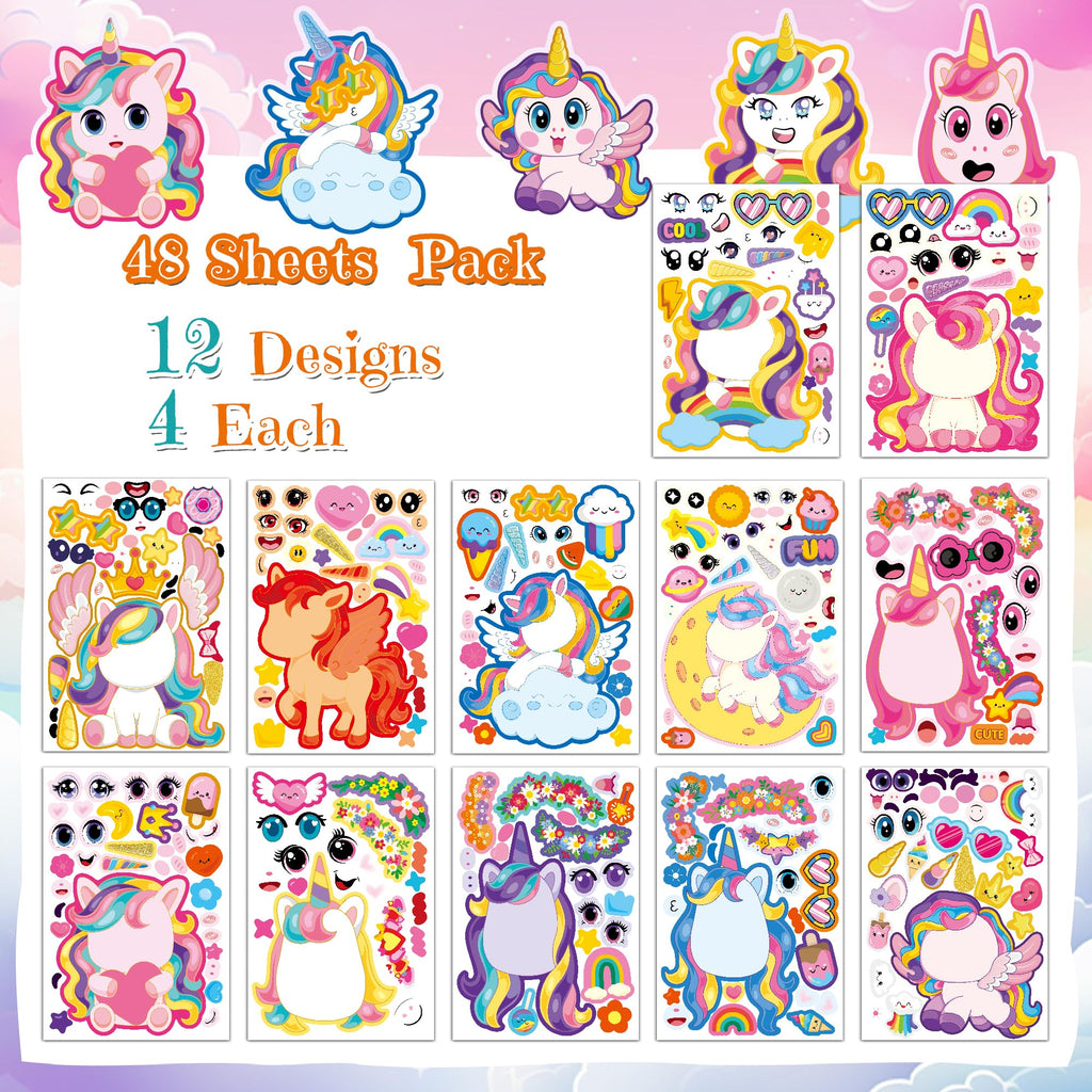 Stickers for Kids Toddler Party Favors Crafts - 48 Sheets