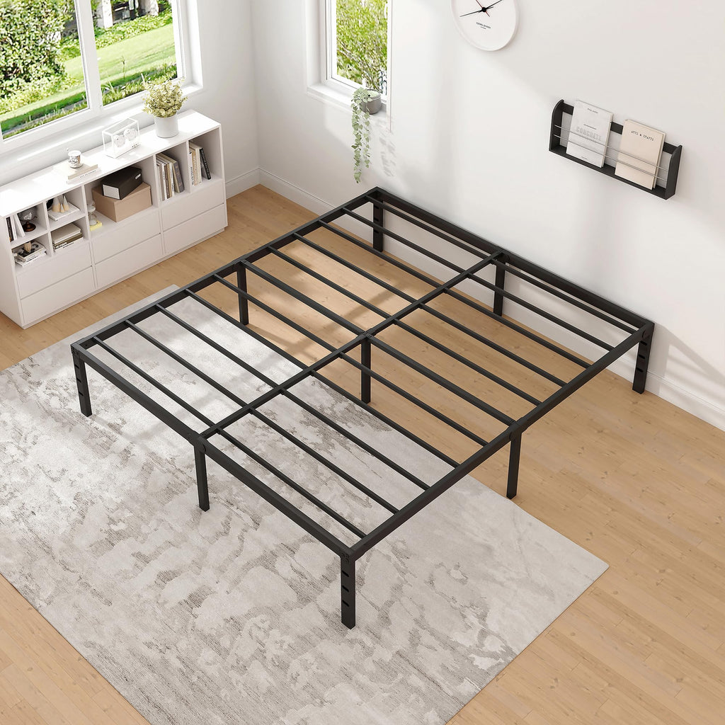 NEW JETO Metal Bed Frame,Queen Size Bed Frame with Storage Space,14 Inch
