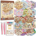 20 Sets DIY 3D Sticker Scene Book for Kids Adults Cozy Room Sticker Therapy
