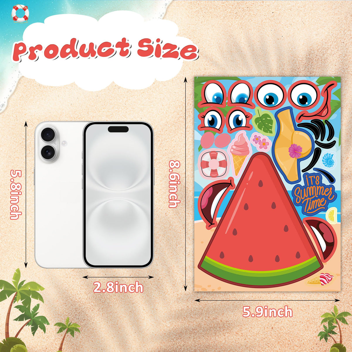 Stickers for Kids Toddler Party Favors Crafts - 48 Sheets