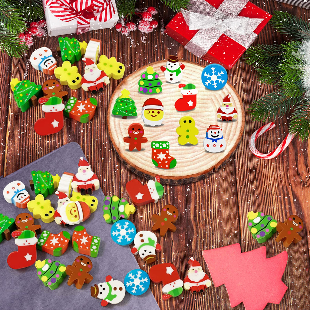 JUNEBRUSHS 150Pcs Fall Mini Erasers, Cute Thanksgiving Erasers Bulk
