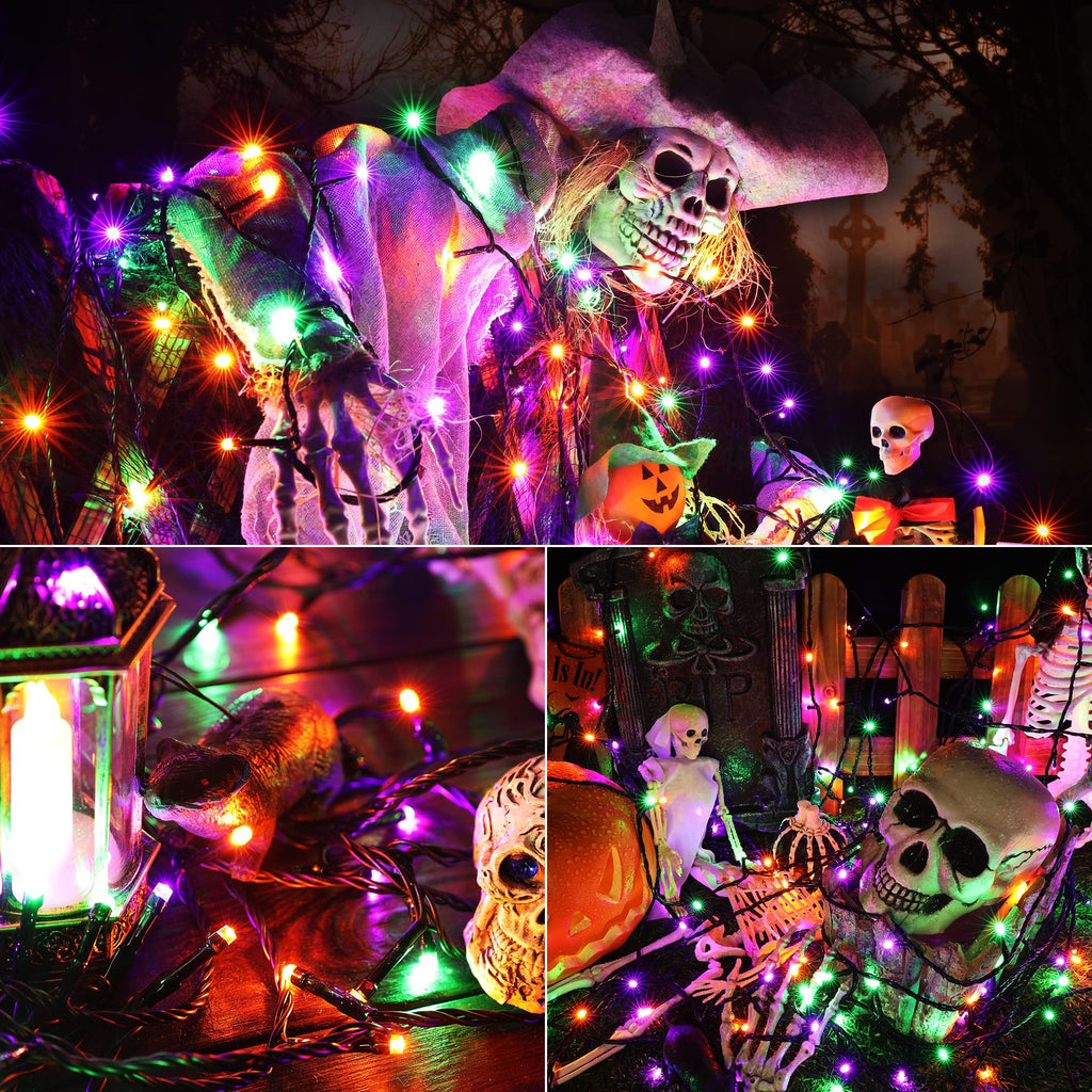 Brizled LED Halloween Lights Indoor Outdoor Orange & Purple String Light
