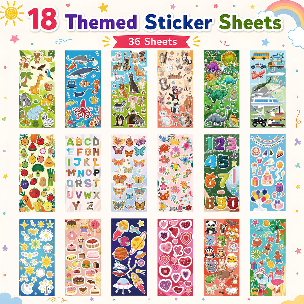 OHOME Halloween Party Favors - 36 Pack DIY Pumpkin Face Stickers for Kids - Halloween Games Toys Gifts Crafts Treats Accessories - Trick-or-Treat Pumpkin Decorations Activities Party Supplies