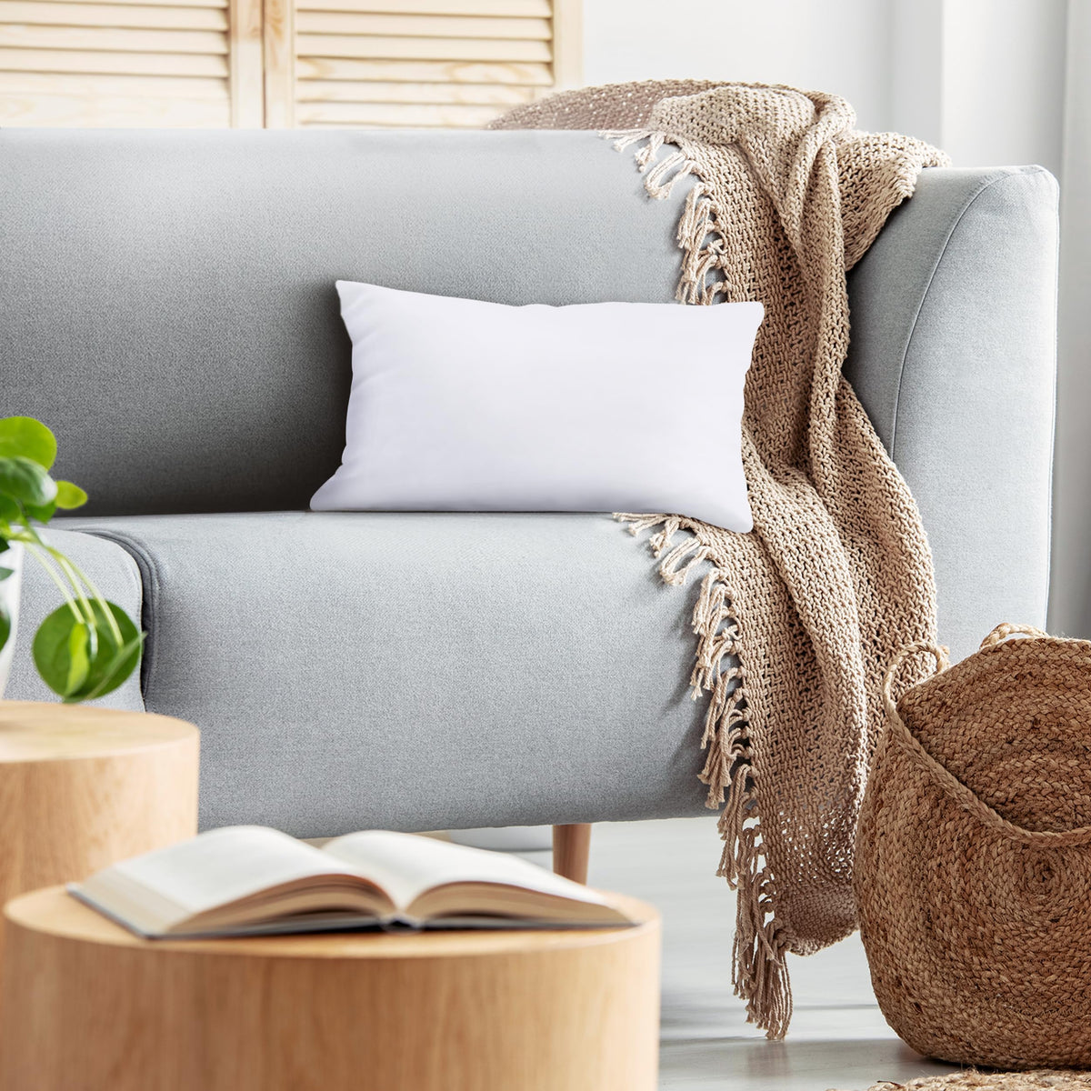 Utopia Bedding Throw Pillows, 12x20 Pillow Inserts, Pack of 1, White