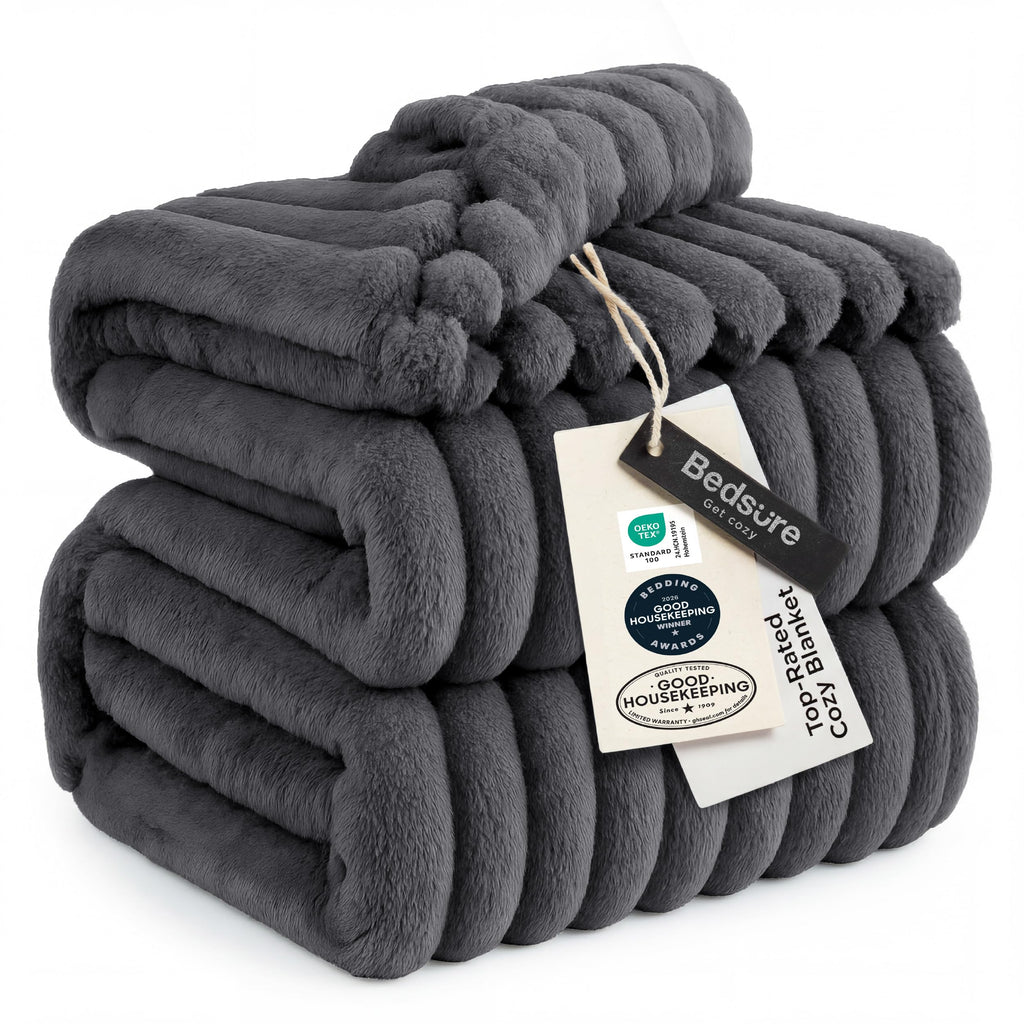Bedsure GentleSoft White Throw Blanket for Couch - Halloween Fall Decorations for Home Living Room Decor, Cozy Fleece Fall Christmas Blanket, Birthday Gifts for Women Mom Her, Off White, 50x60 Inches
