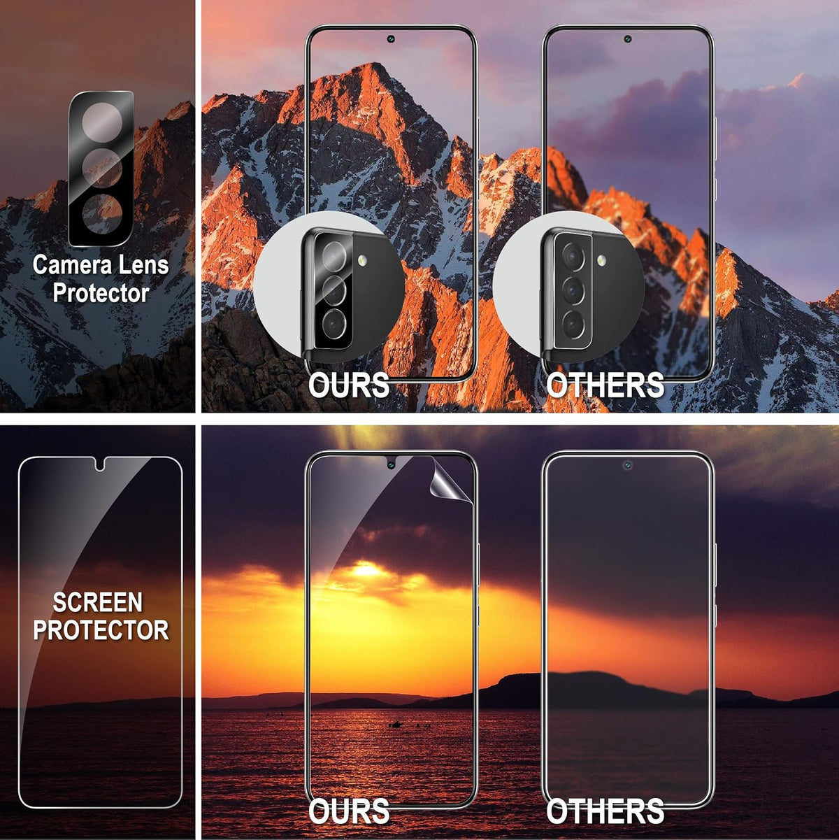 AACL 3-Pack for Samsung Galaxy S22 Screen Protector Film [6.1"]
