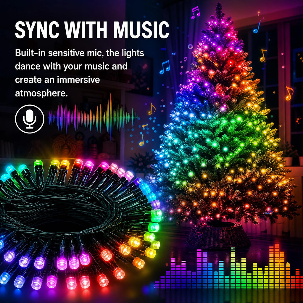 DAZZLE BRIGHT Halloween 300 LED String Lights, 100FT String Lights with 8 Lighting Modes, Halloween Decorations for Party Carnival Supplies, Outdoor Yard Garden Decor (Purple & Orange)