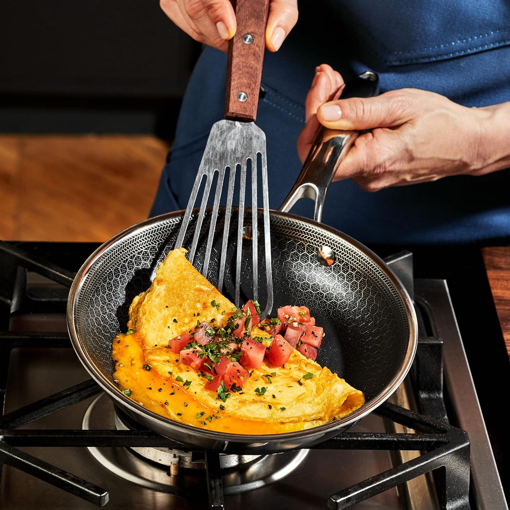 HexClad 6pc Hybrid Nonstick Frying Pans Set with Lids, 8, 10 & 12" Pans
