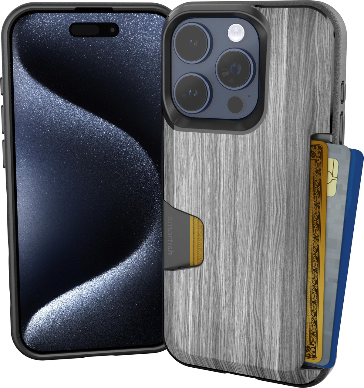Smartish iPhone SE/7/8 Wallet Case, Card Holder, Wallet Slayer Vol 1, Black