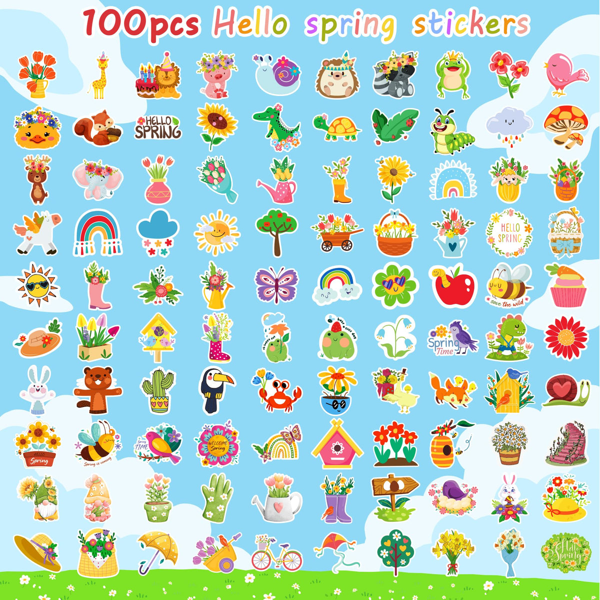 OHOME Fall Stickers | 100 PCS Thanksgiving Stickers for Kids - Vinyl Thanksgiving Games Toys Gifts Activities Essentials Party Favors Supplies - Friendsgiving Crafts Bulk for Classroom Home