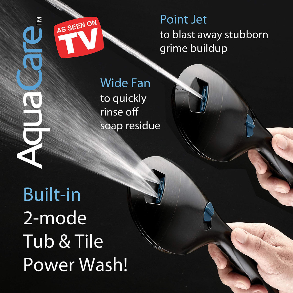 AquaCare 8-mode High Pressure Handheld Shower Head with 2-mode Power Wash