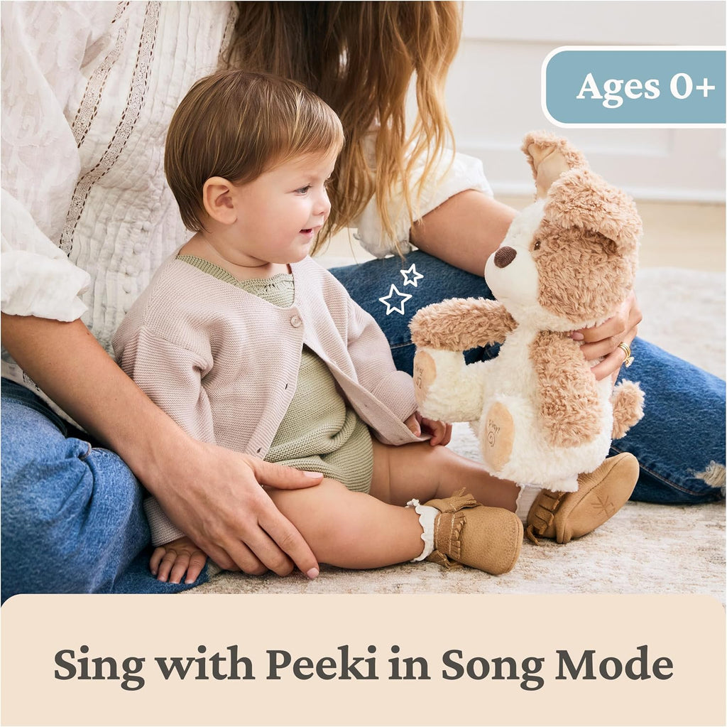 GUND Baby Peeki Puppy 12-Inch Interactive Animated Musical Plush for Babies