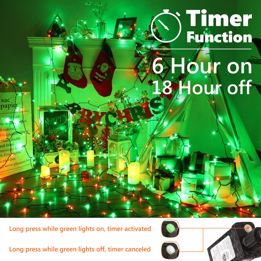 Brizled LED Halloween Lights Indoor Outdoor Orange & Purple String Light