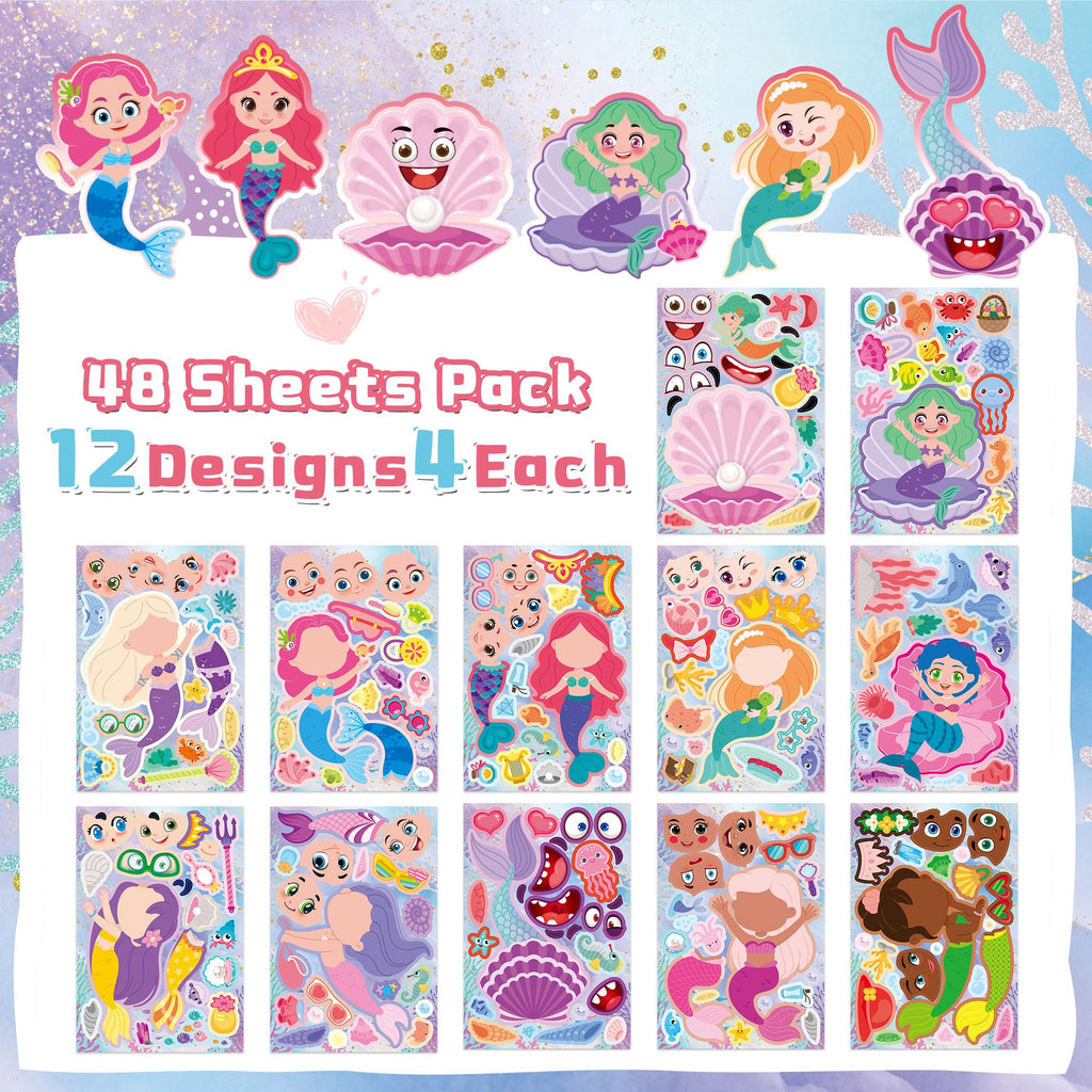 Stickers for Kids Toddler Party Favors Crafts - 48 Sheets