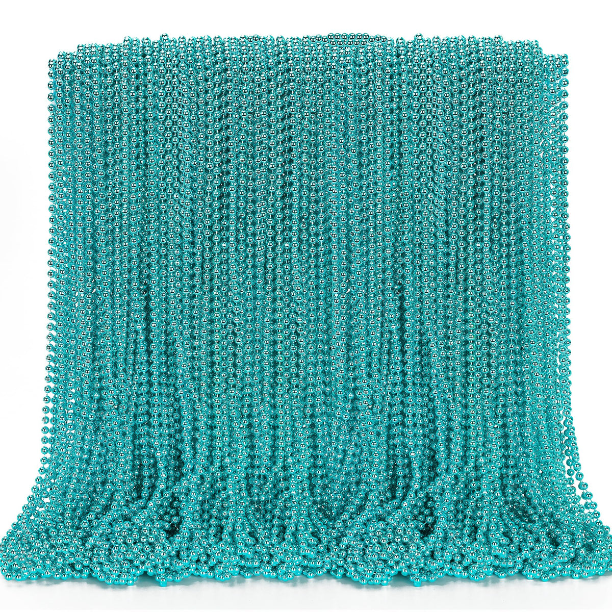 EOBOH Mardi Gras Beads, 12PCS Bead Necklace Party Favors, Metallic 6 Kinds of 33" Beaded Necklaces Costumes Stuff, Festival Parade Throw Accessory Sets for Mardi Gras Celebrations Decorations